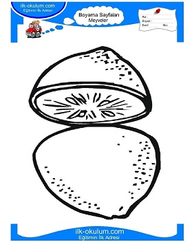 Çocuklar İçin Limon Boyama Sayfaları 